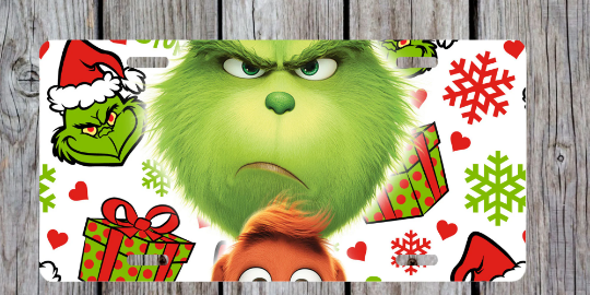 The Grinch license plate